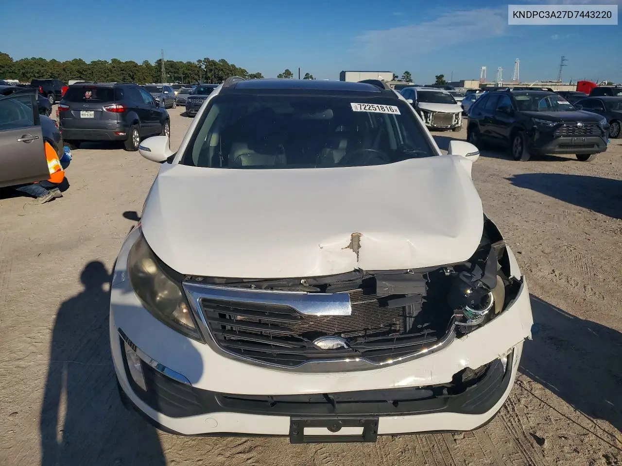 2013 KIA SPORTAGE VIN KNDPC3A27D7443220 — фото 5