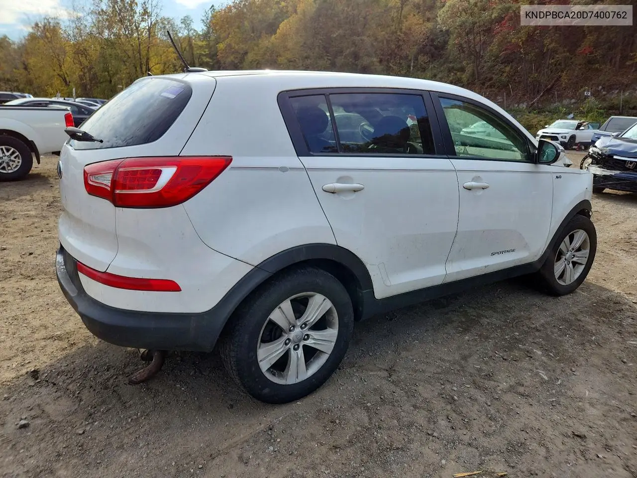 2013 KIA SPORTAGE VIN KNDPBCA20D7400762 — фото 3