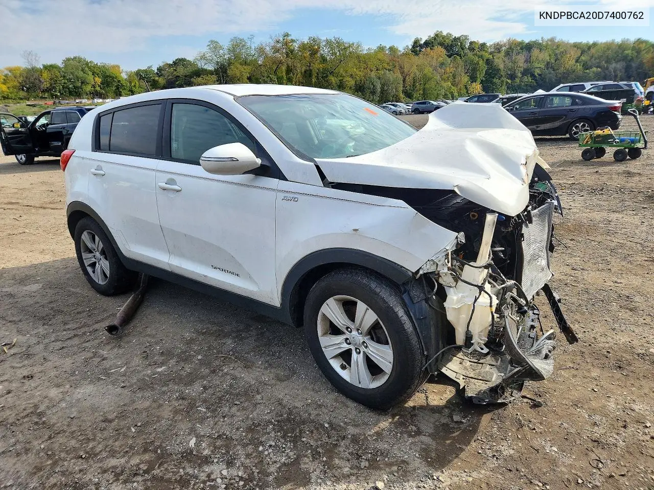 2013 KIA SPORTAGE VIN KNDPBCA20D7400762 — фото 4