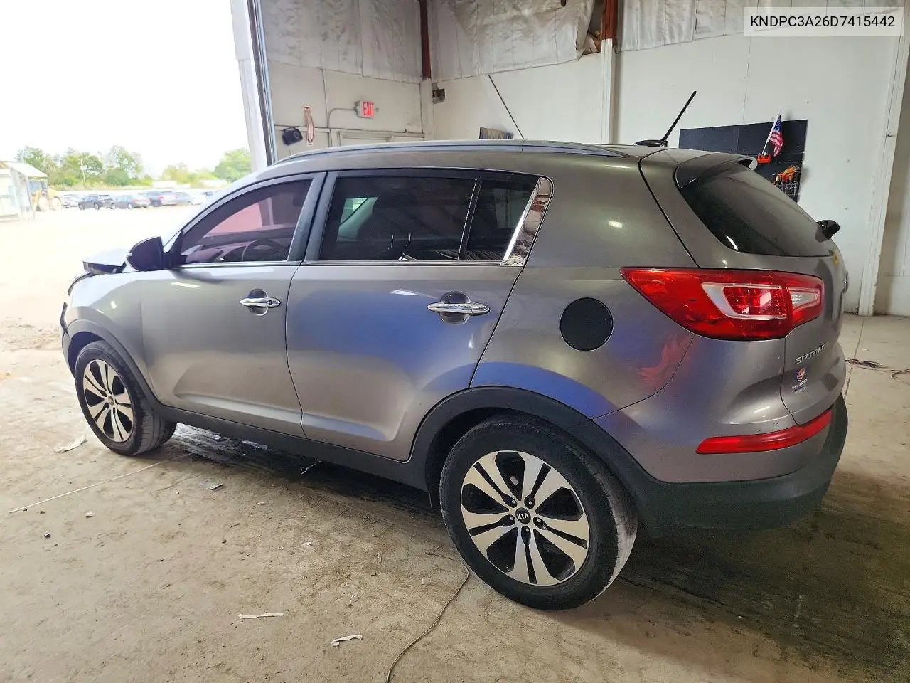 2013 KIA SPORTAGE VIN KNDPC3A26D7415442 — фото 2