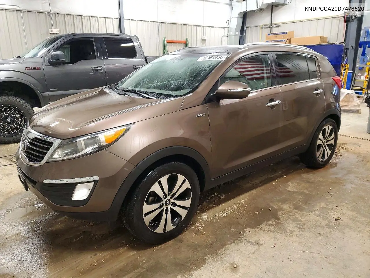 KIA SPORTAGE 2013, VIN KNDPCCA20D7478620