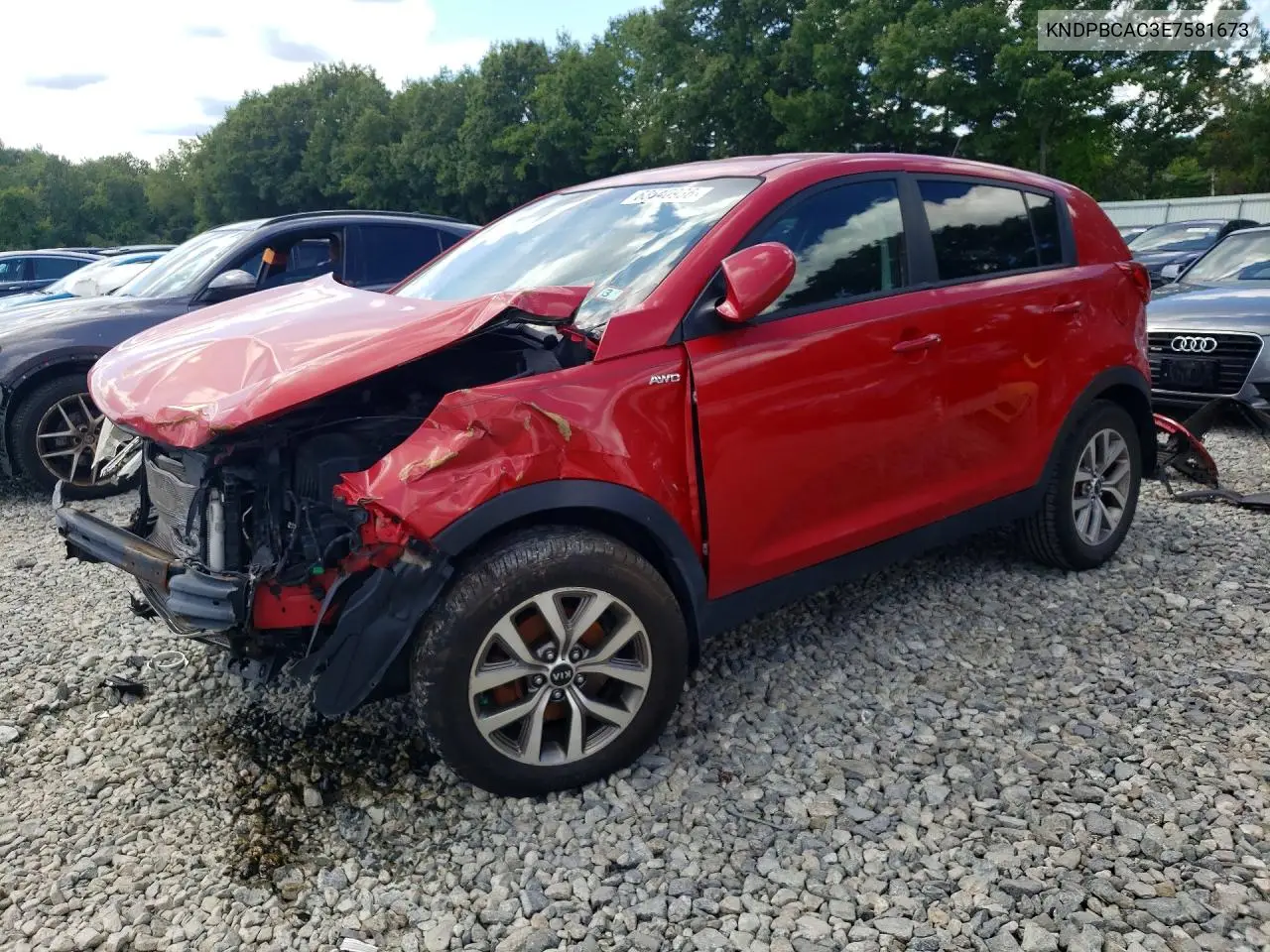 KIA SPORTAGE 2014, VIN KNDPBCAC3E7581673