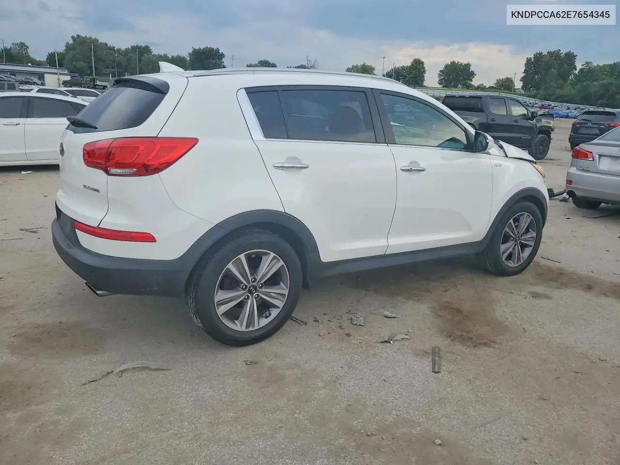 2014 KIA SPORTAGE VIN KNDPCCA62E7654345 — фото 3