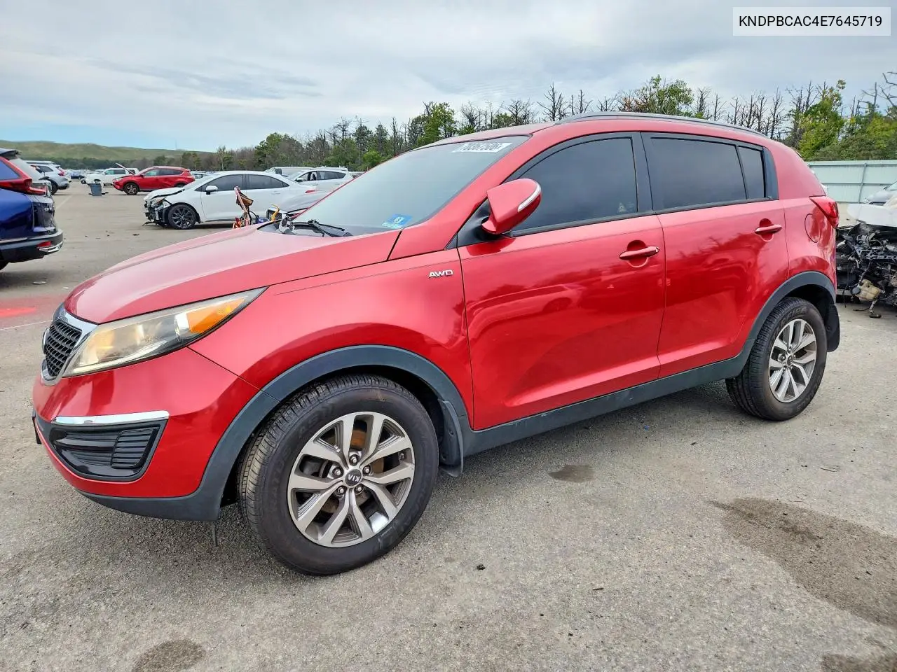 KIA SPORTAGE 2014, VIN KNDPBCAC4E7645719