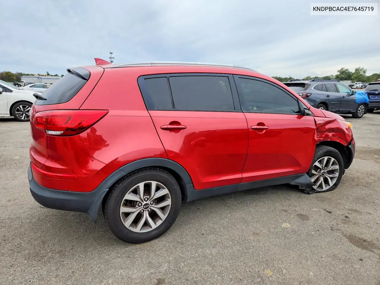 2014 KIA SPORTAGE VIN KNDPBCAC4E7645719 — фото 3