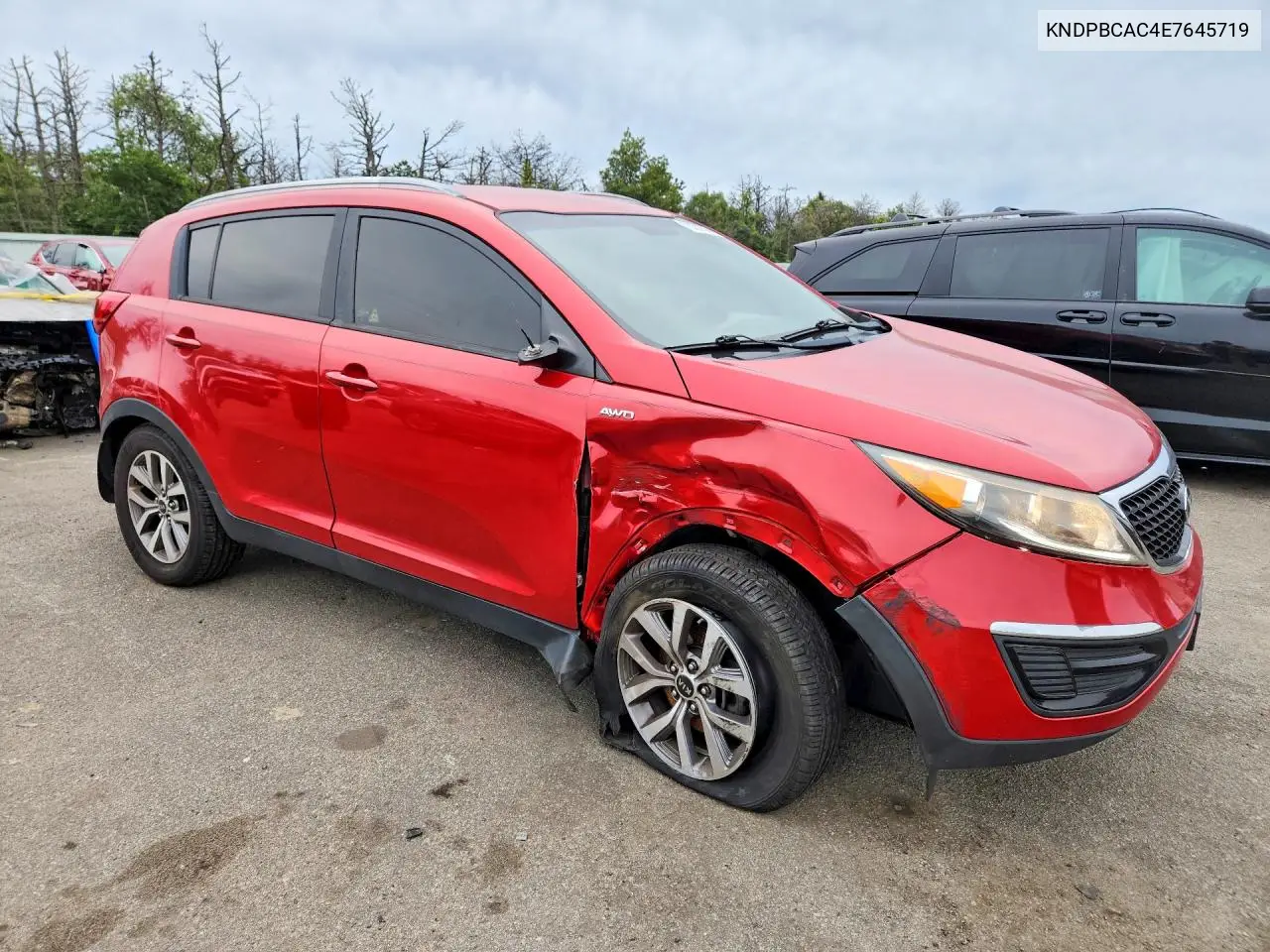 2014 KIA SPORTAGE VIN KNDPBCAC4E7645719 — фото 4