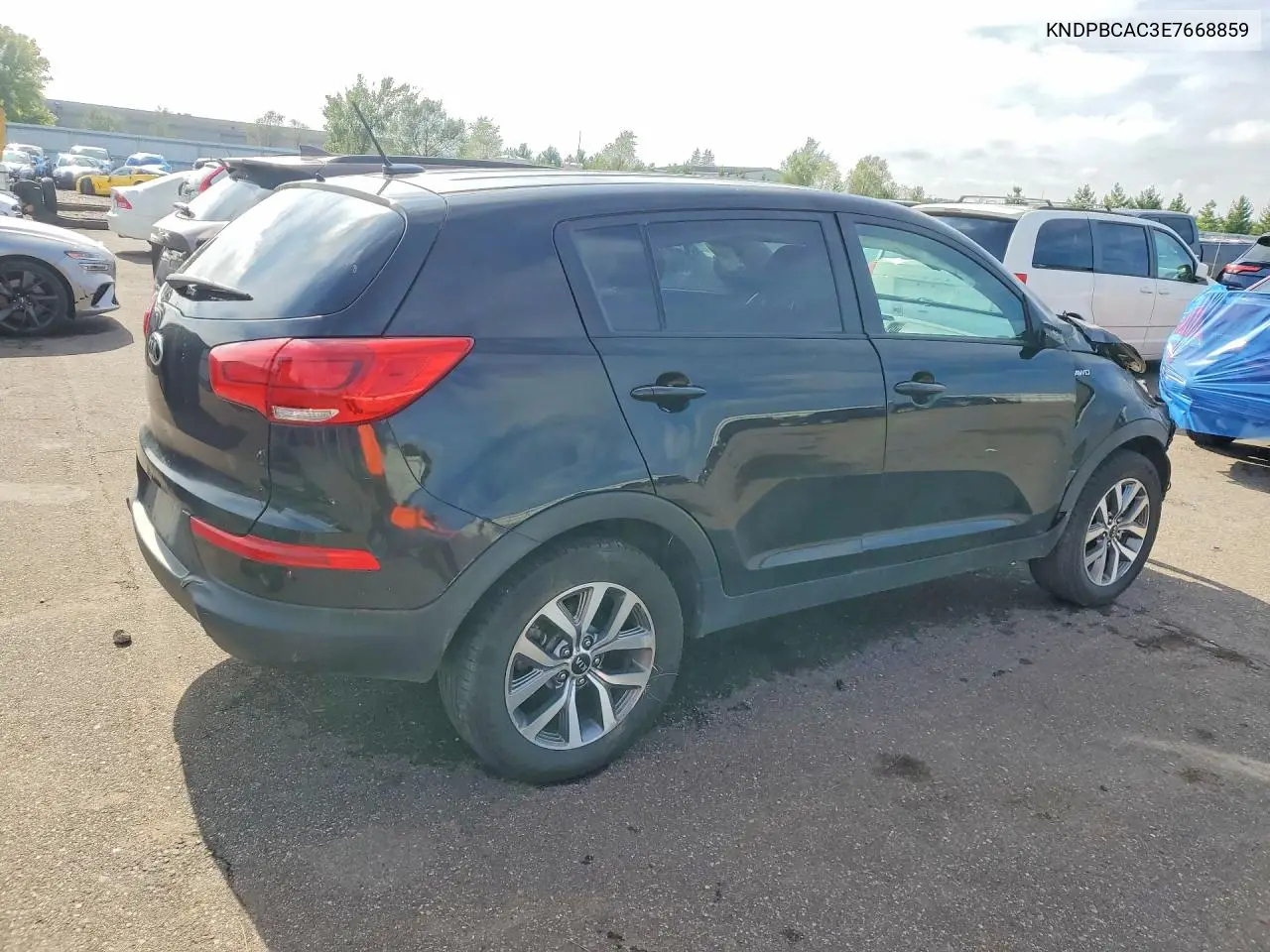 2014 KIA SPORTAGE VIN KNDPBCAC3E7668859 — фото 3