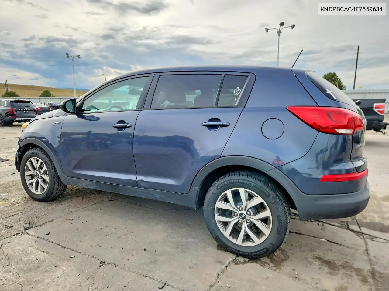 2014 KIA SPORTAGE VIN KNDPBCAC4E7559634 — фото 2