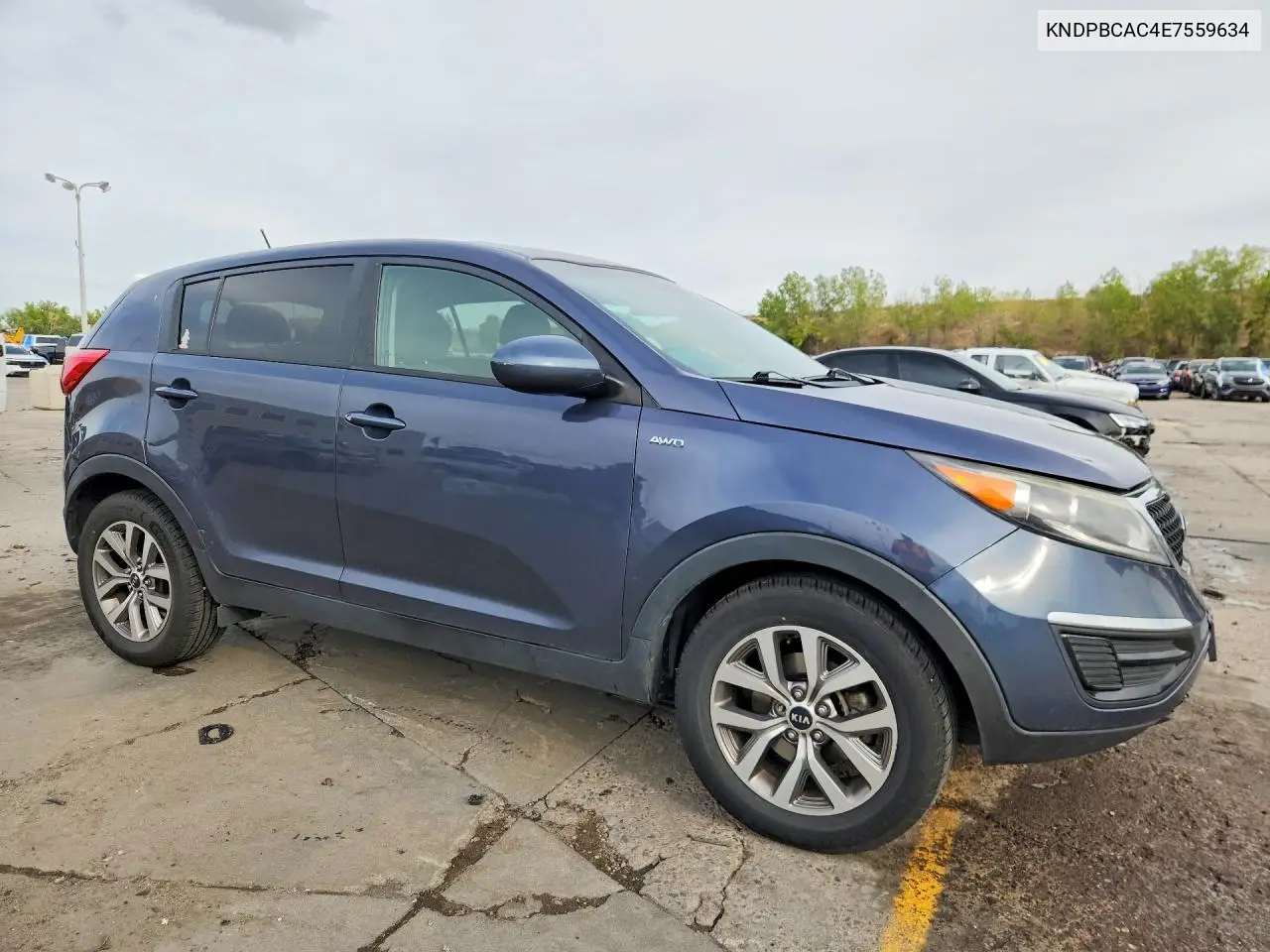 2014 KIA SPORTAGE VIN KNDPBCAC4E7559634 — фото 4