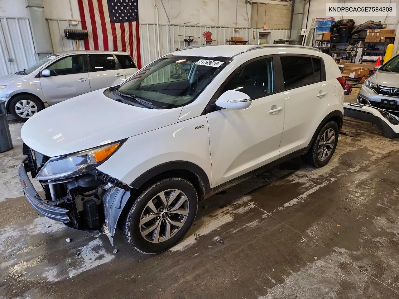 KIA SPORTAGE 2014, VIN KNDPBCAC6E7584308