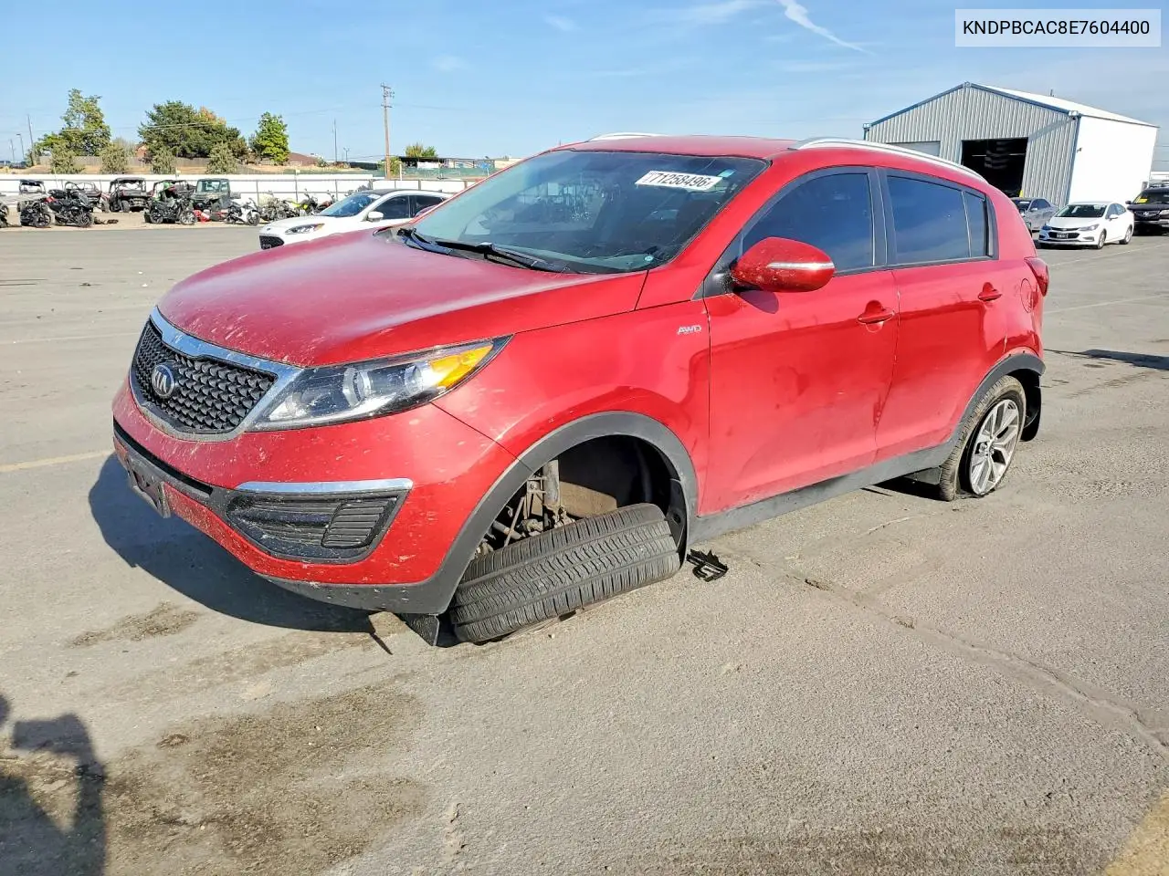 KIA SPORTAGE 2014, VIN KNDPBCAC8E7604400
