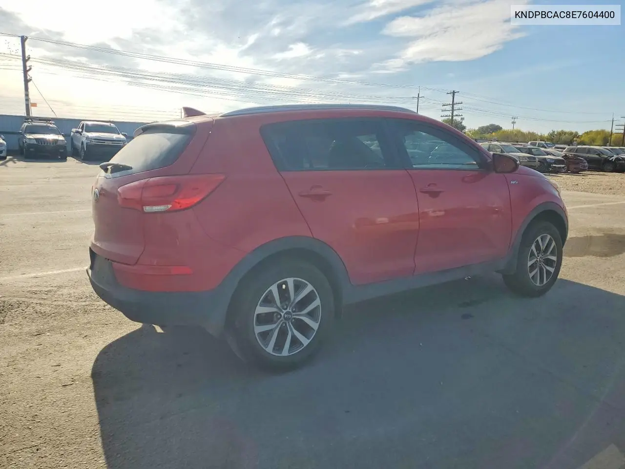 2014 KIA SPORTAGE VIN KNDPBCAC8E7604400 — фото 3