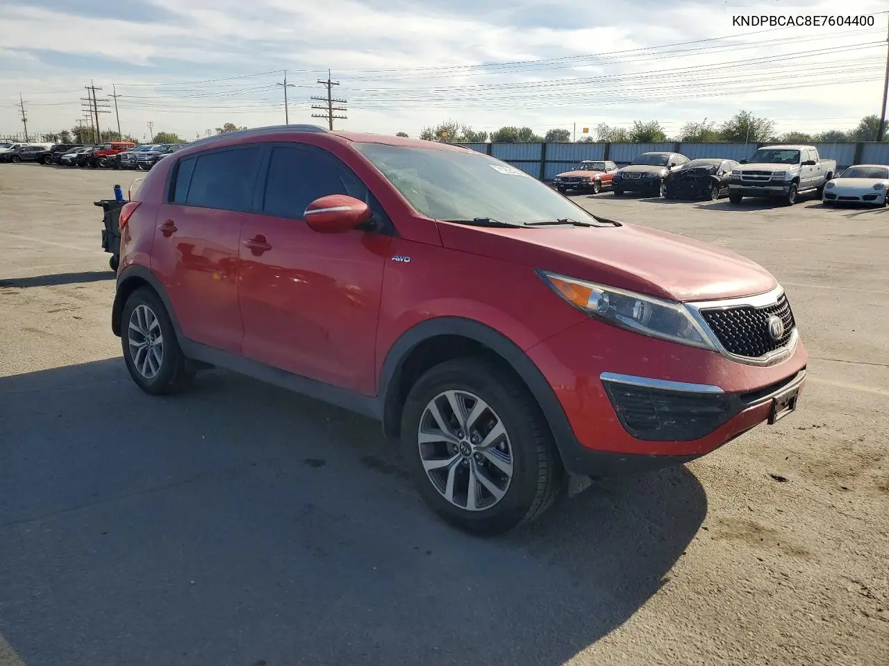 2014 KIA SPORTAGE VIN KNDPBCAC8E7604400 — фото 4
