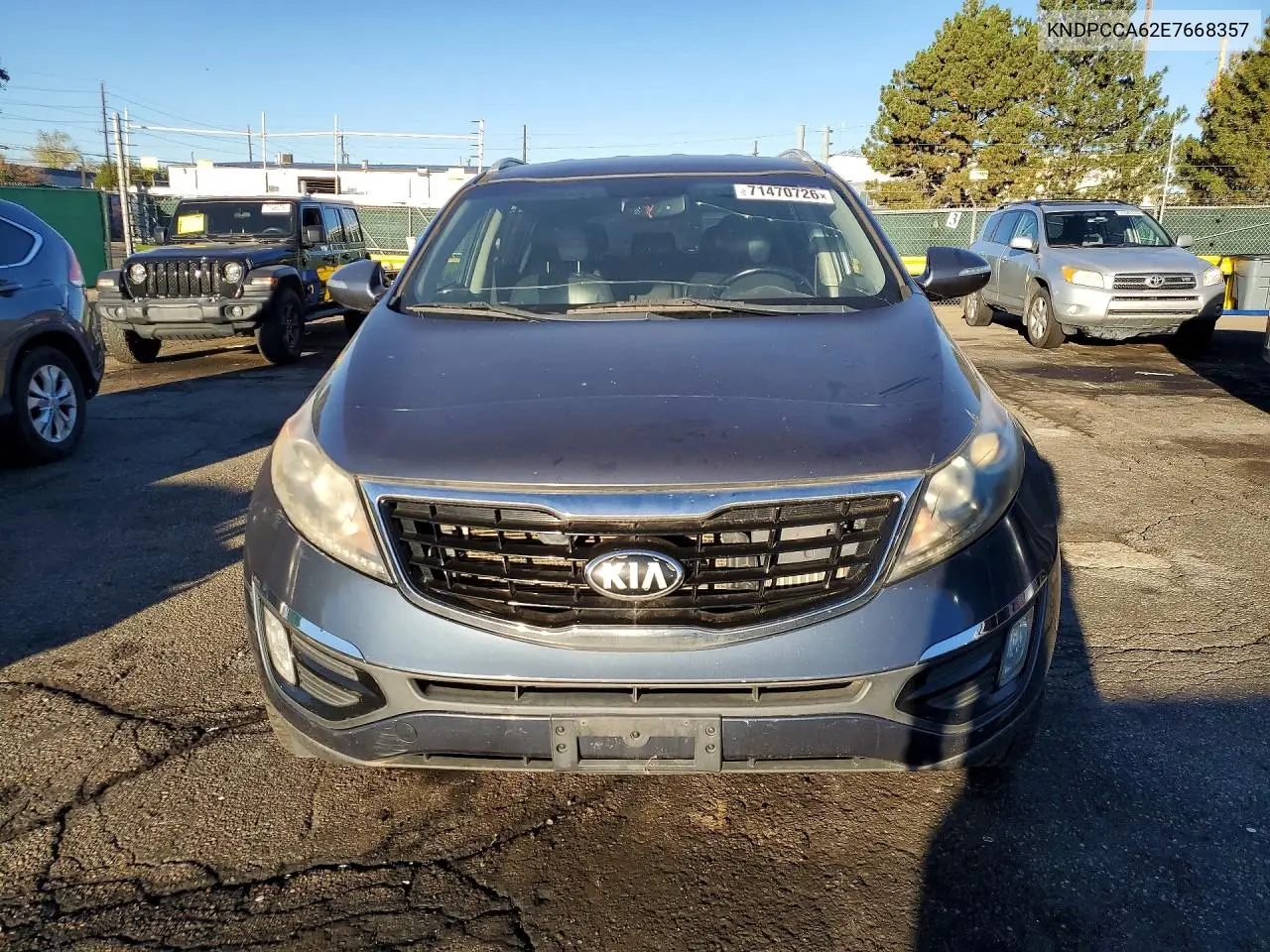 2014 KIA SPORTAGE VIN KNDPCCA62E7668357 — фото 5