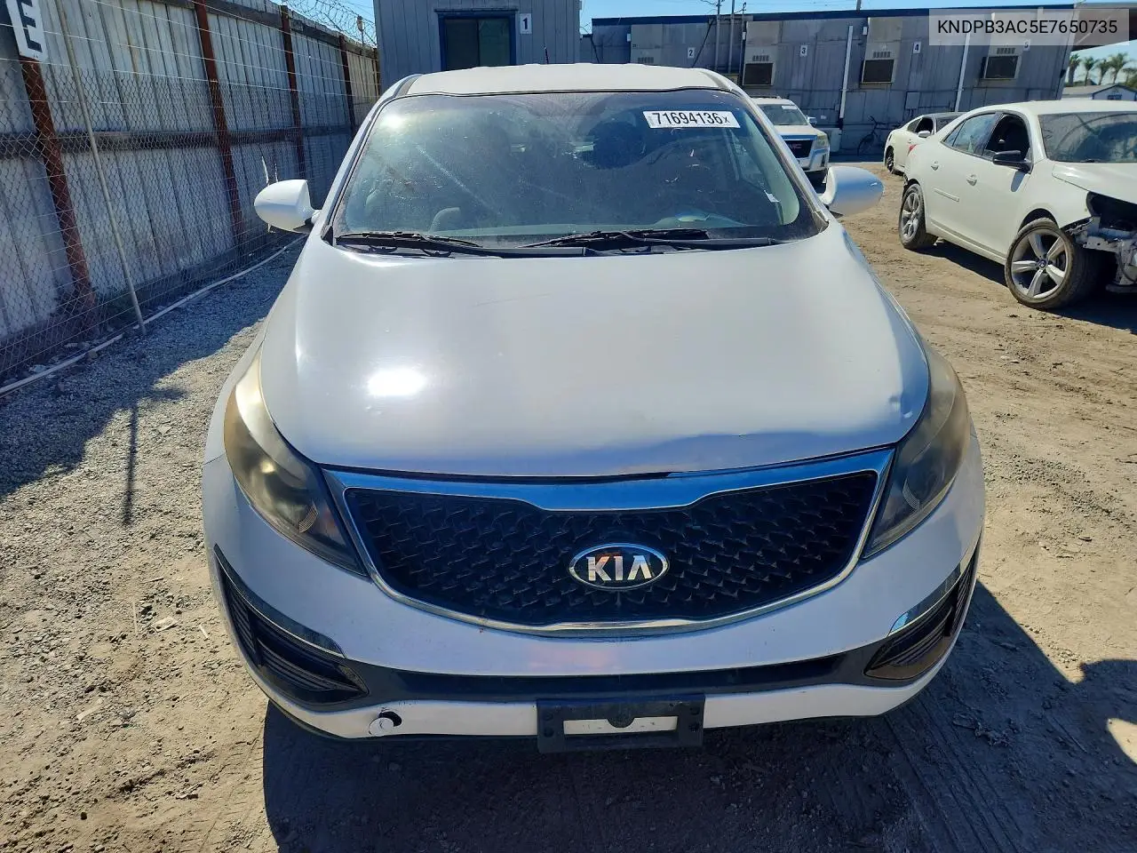 2014 KIA SPORTAGE VIN KNDPB3AC5E7650735 — фото 5