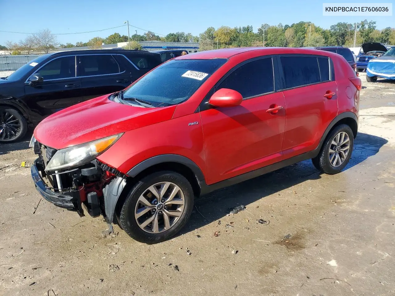 KIA SPORTAGE 2014, VIN KNDPBCAC1E7606036