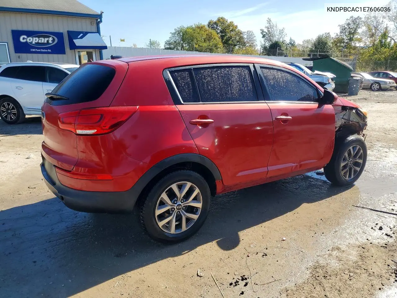 2014 KIA SPORTAGE VIN KNDPBCAC1E7606036 — фото 3