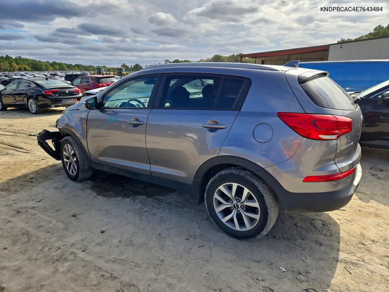 2014 KIA SPORTAGE VIN KNDPBCAC4E7643484 — фото 2