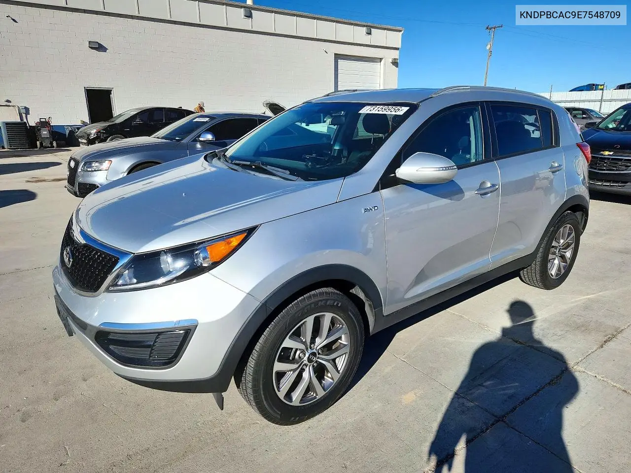 KIA SPORTAGE 2014, VIN KNDPBCAC9E7548709