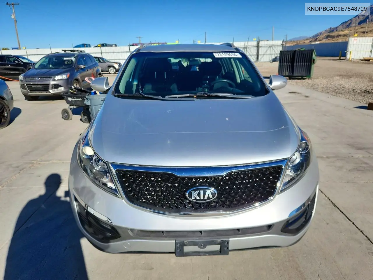 2014 KIA SPORTAGE VIN KNDPBCAC9E7548709 — фото 5