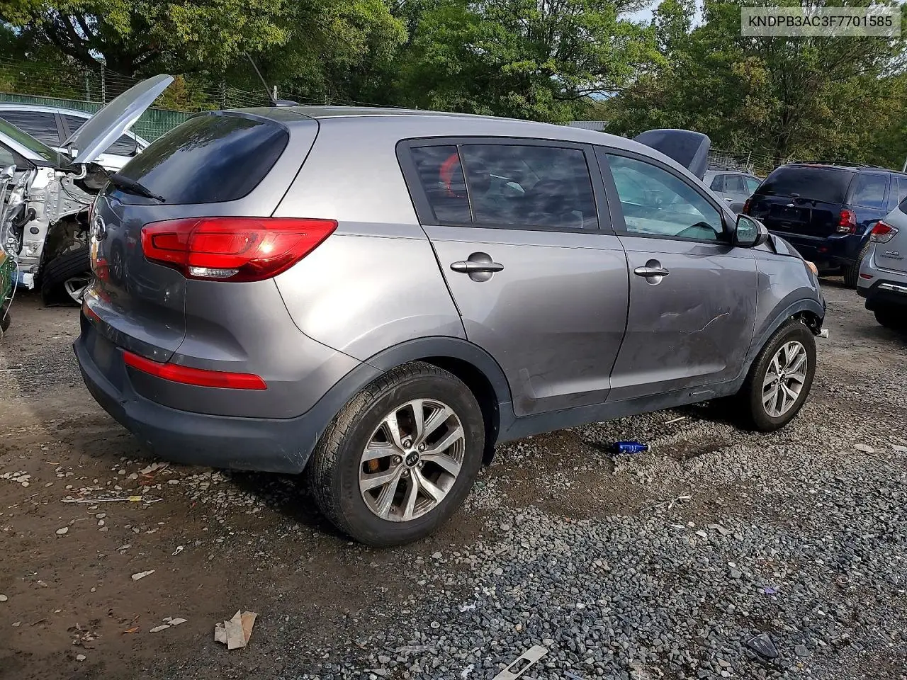 2015 KIA SPORTAGE VIN KNDPB3AC3F7701585 — фото 3