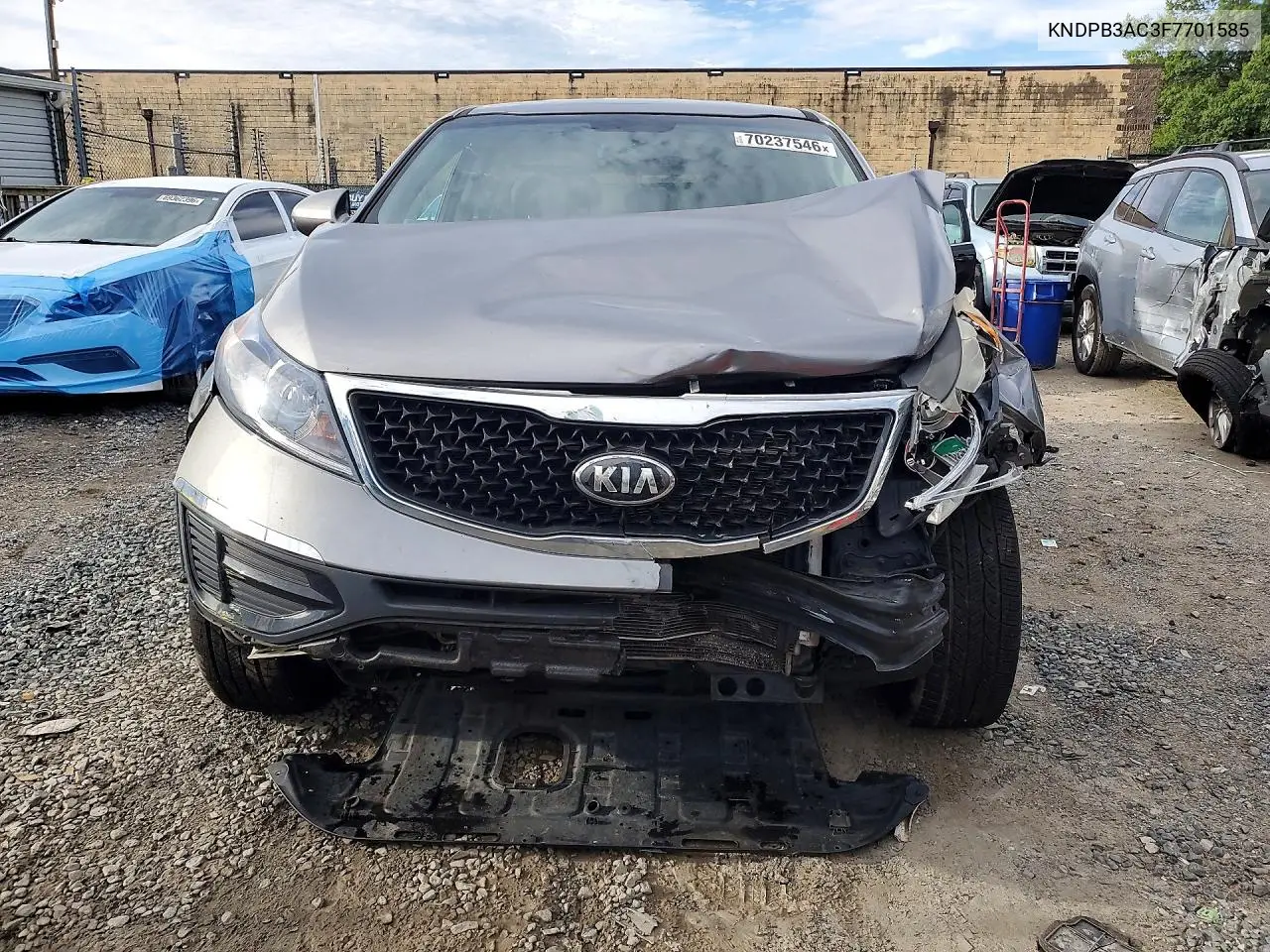 2015 KIA SPORTAGE VIN KNDPB3AC3F7701585 — фото 5