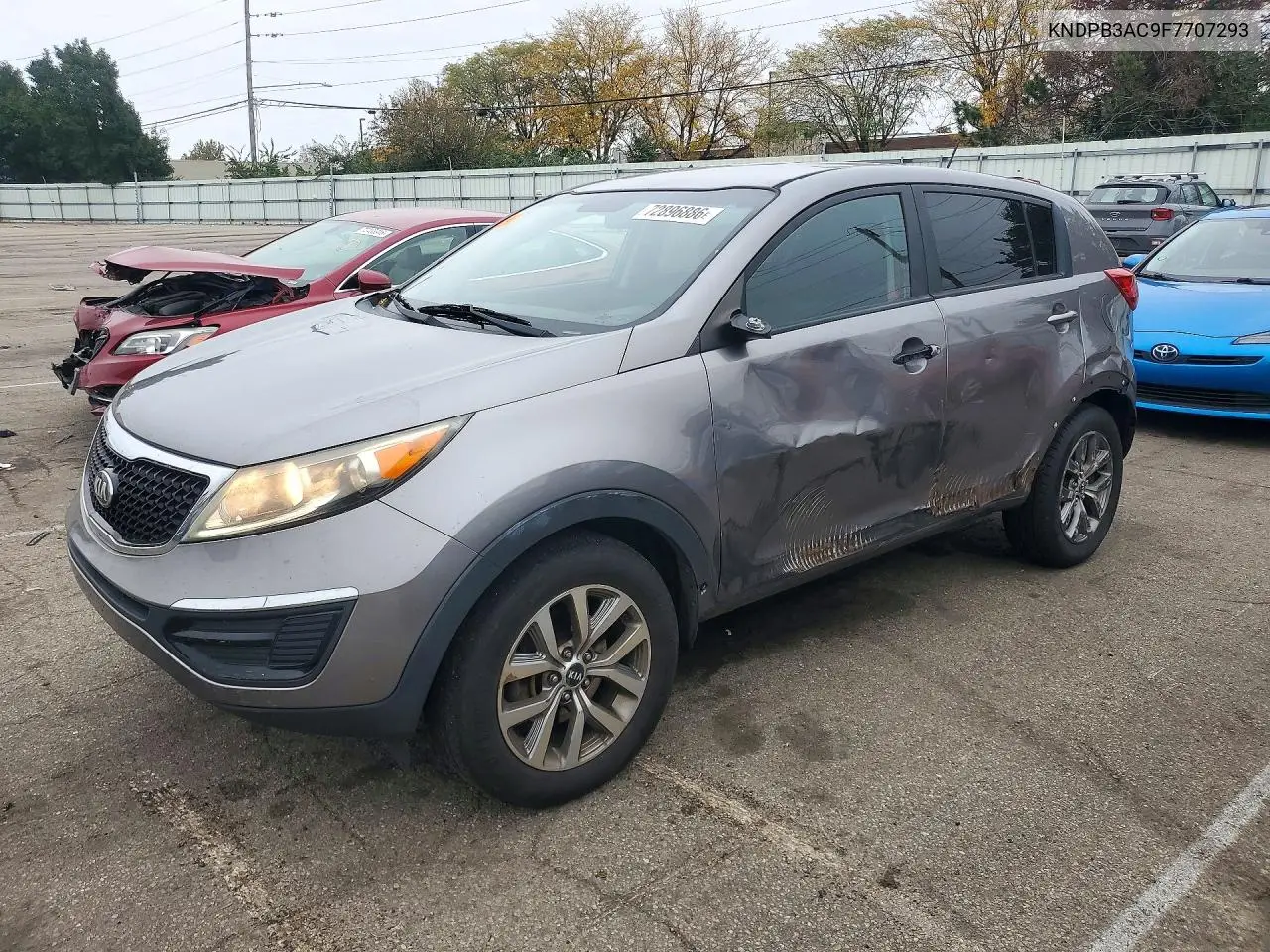 KIA SPORTAGE 2015, VIN KNDPB3AC9F7707293