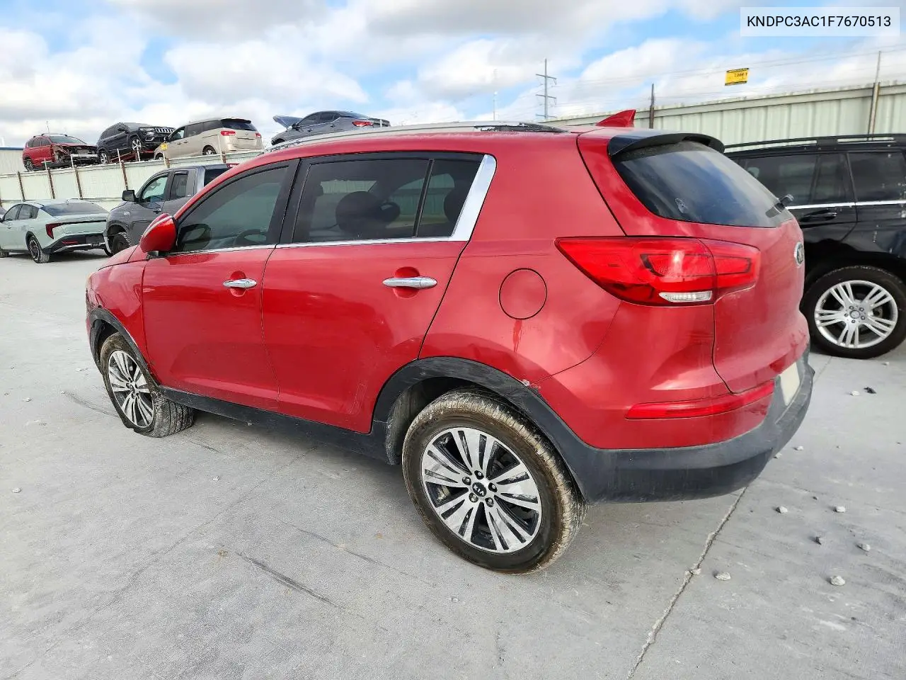 2015 KIA SPORTAGE VIN KNDPC3AC1F7670513 — фото 2