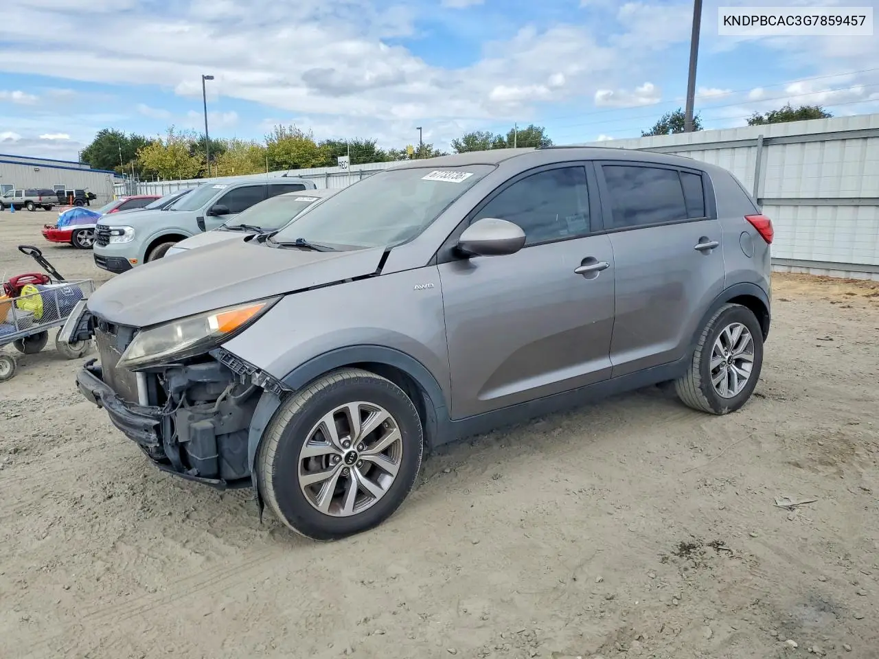 KIA SPORTAGE 2016, VIN KNDPBCAC3G7859457