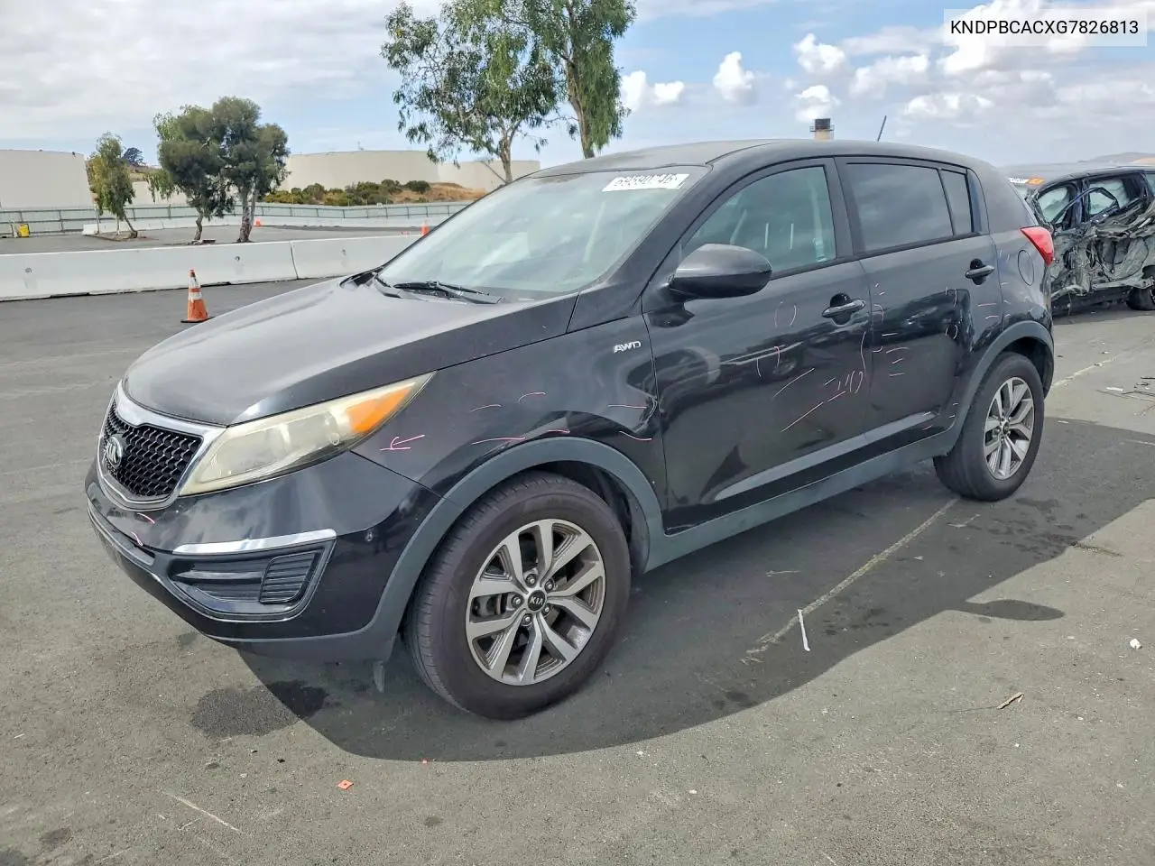 KIA SPORTAGE 2016, VIN KNDPBCACXG7826813