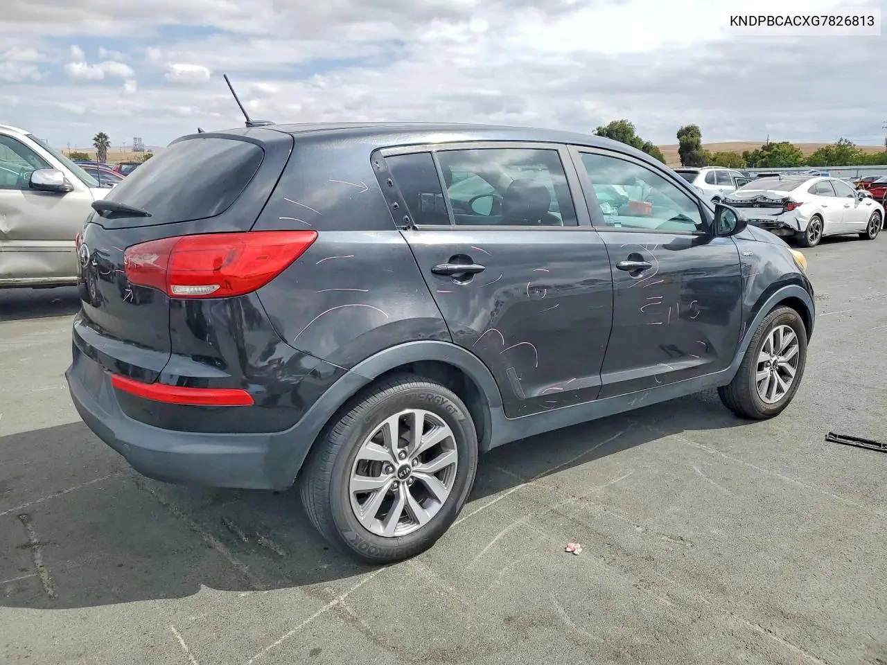 2016 KIA SPORTAGE VIN KNDPBCACXG7826813 — фото 3