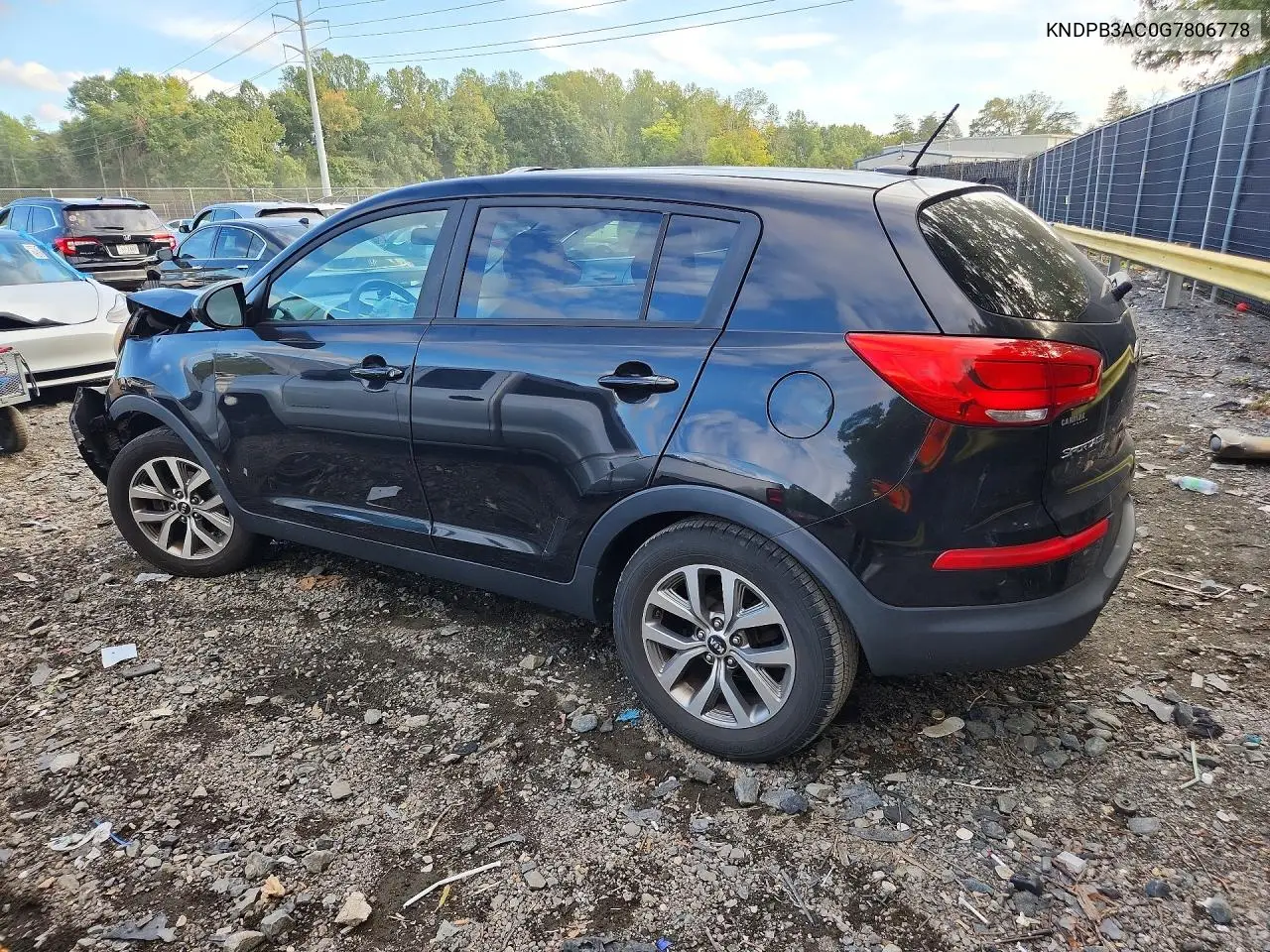 2016 KIA SPORTAGE VIN KNDPB3AC0G7806778 — фото 2