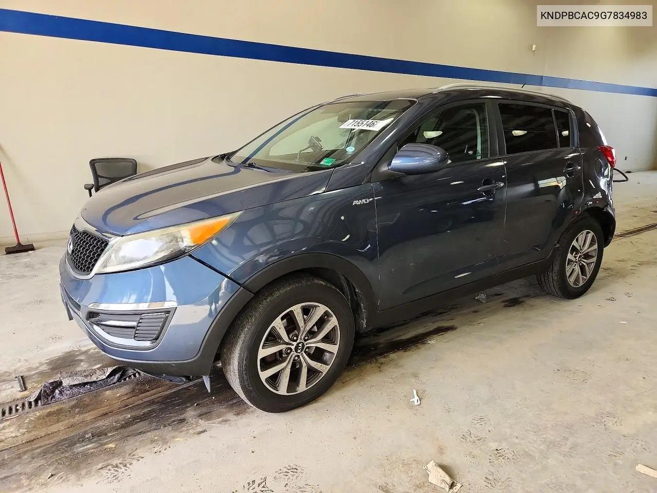 KIA SPORTAGE 2016, VIN KNDPBCAC9G7834983
