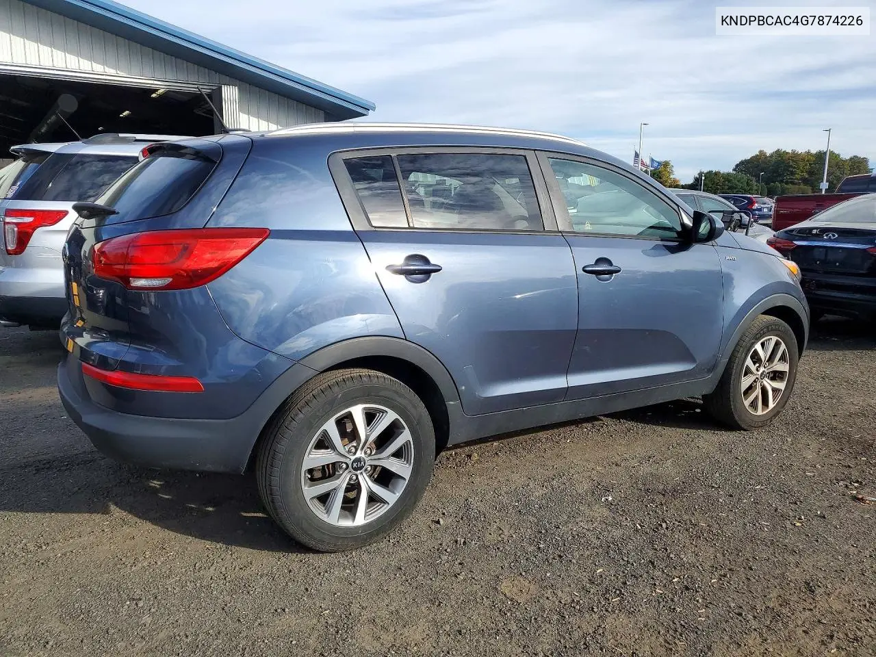 2016 KIA SPORTAGE VIN KNDPBCAC4G7874226 — фото 3