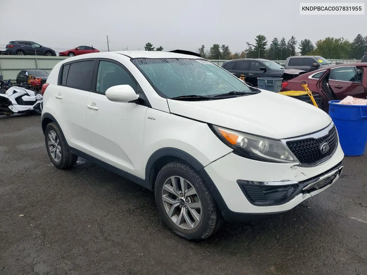 2016 KIA SPORTAGE VIN KNDPBCAC0G7831955 — фото 4