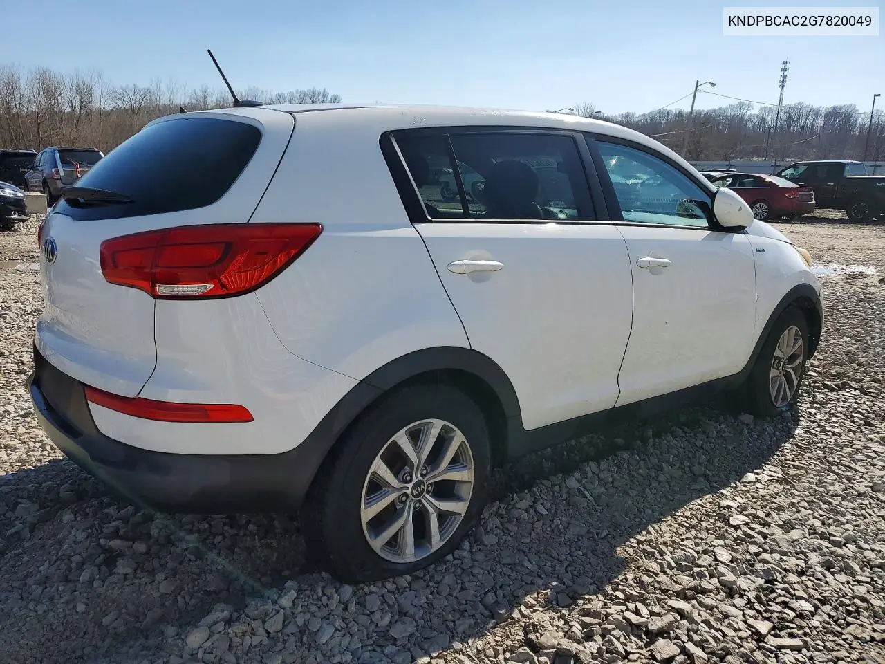 2016 KIA SPORTAGE VIN KNDPBCAC2G7820049 — фото 3