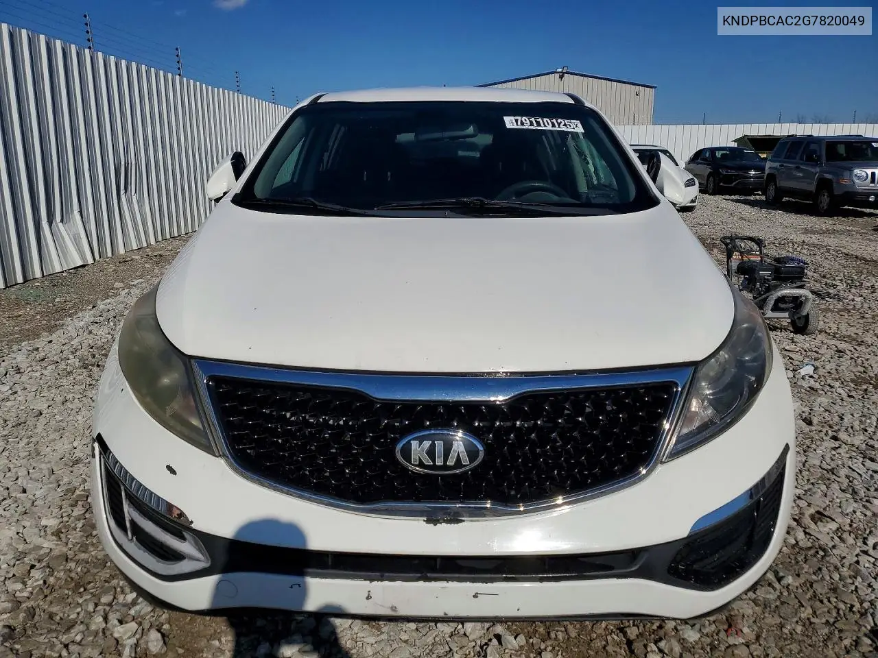 2016 KIA SPORTAGE VIN KNDPBCAC2G7820049 — фото 5