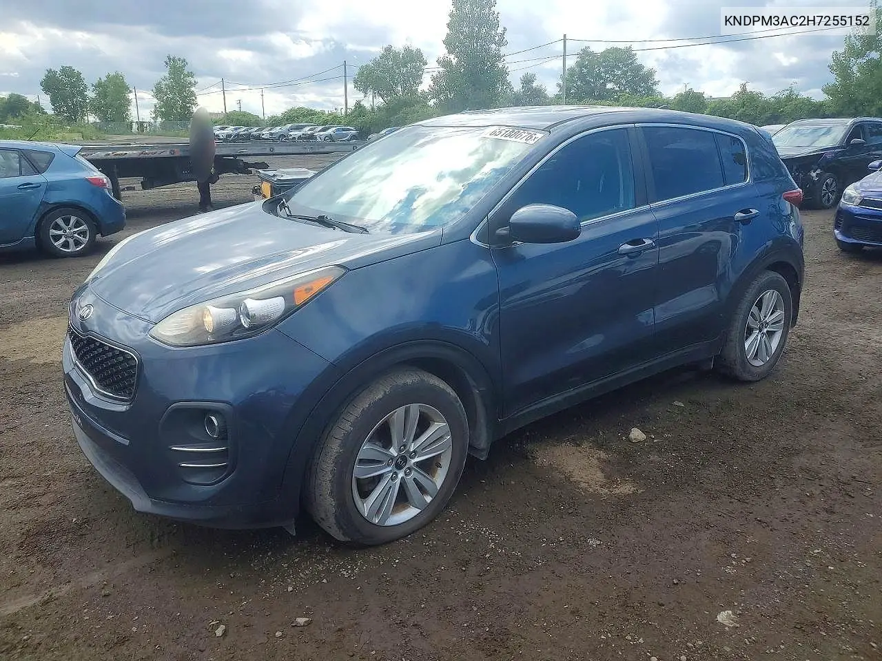 KIA SPORTAGE 2017, VIN KNDPM3AC2H7255152