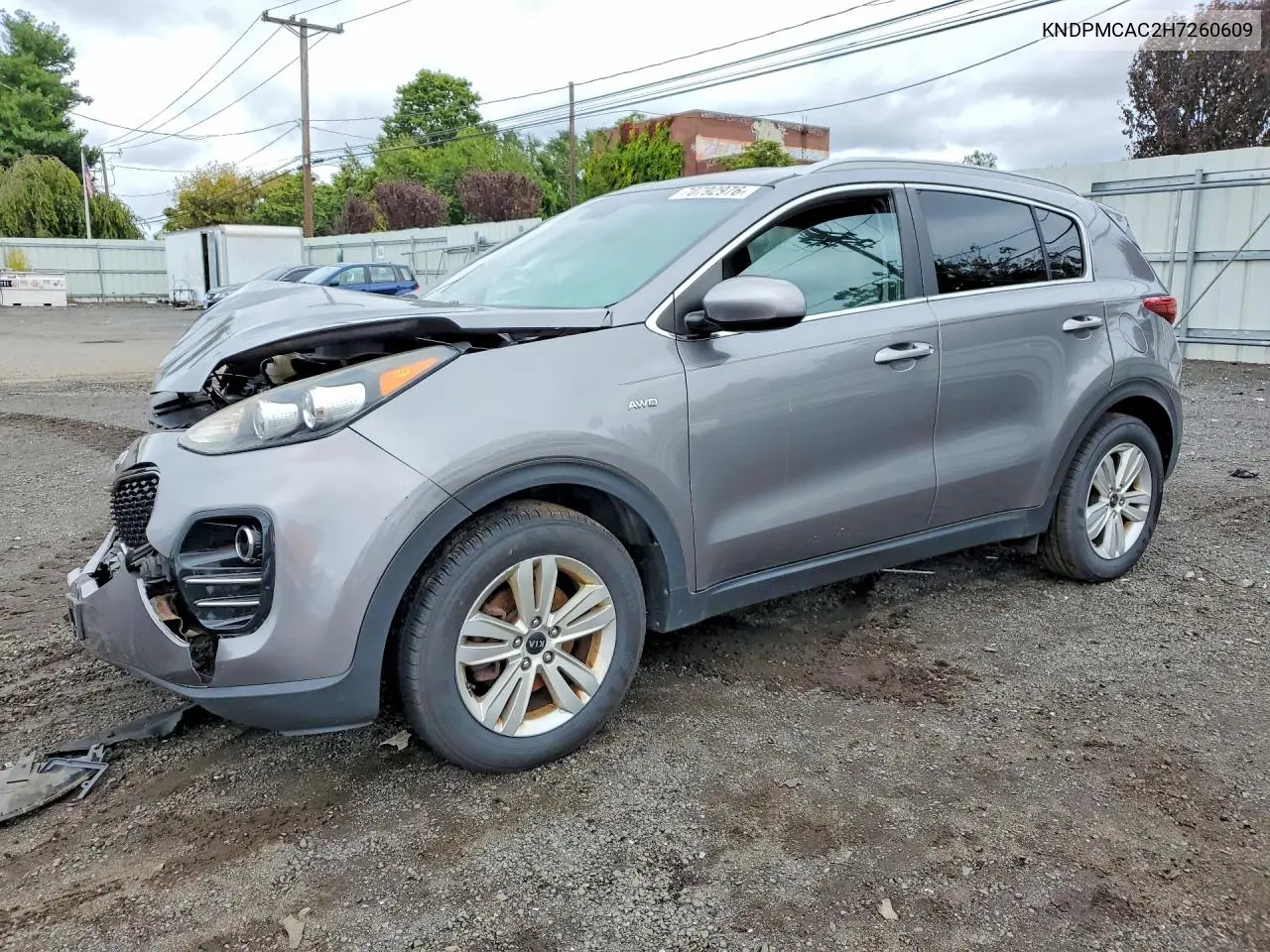 KIA SPORTAGE 2017, VIN KNDPMCAC2H7260609