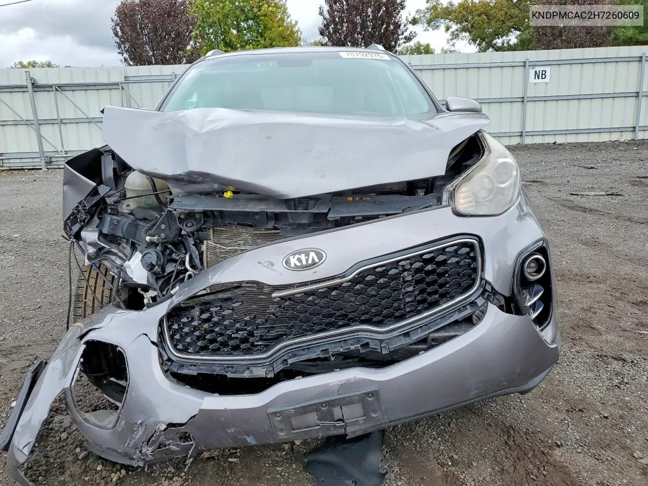 2017 KIA SPORTAGE VIN KNDPMCAC2H7260609 — фото 5