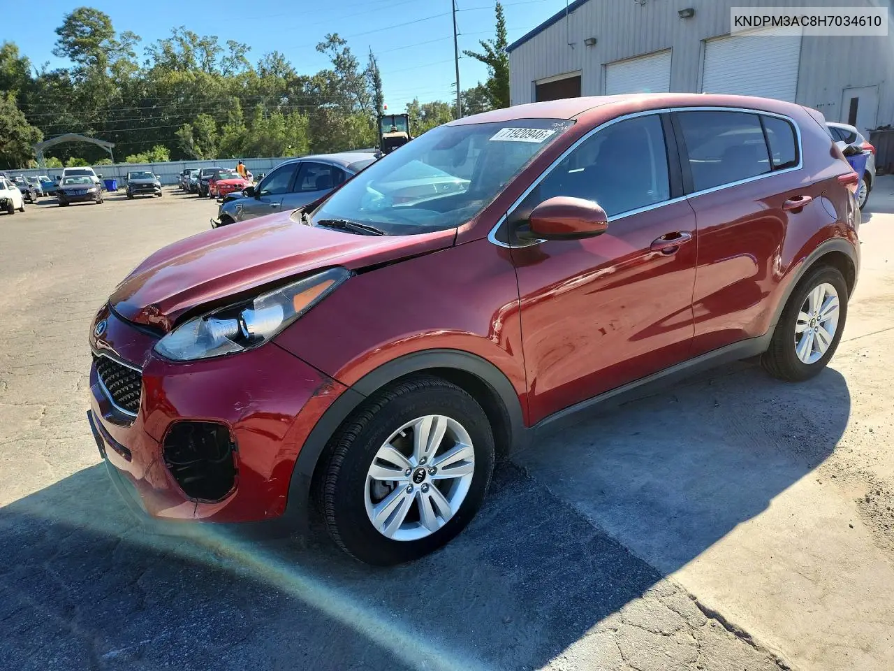 KIA SPORTAGE 2017, VIN KNDPM3AC8H7034610