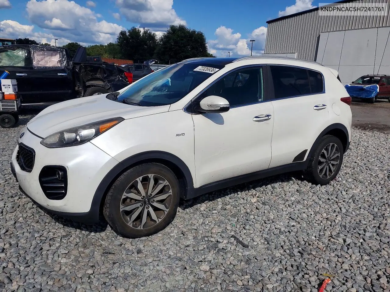 KIA SPORTAGE 2017, VIN KNDPNCAC5H7241761