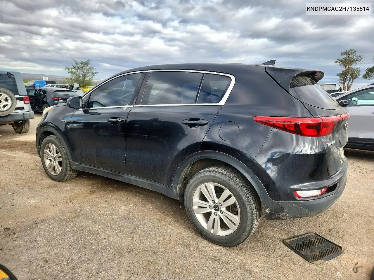 2017 KIA SPORTAGE VIN KNDPMCAC2H7135514 — фото 2
