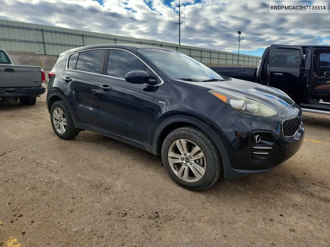 2017 KIA SPORTAGE VIN KNDPMCAC2H7135514 — фото 4