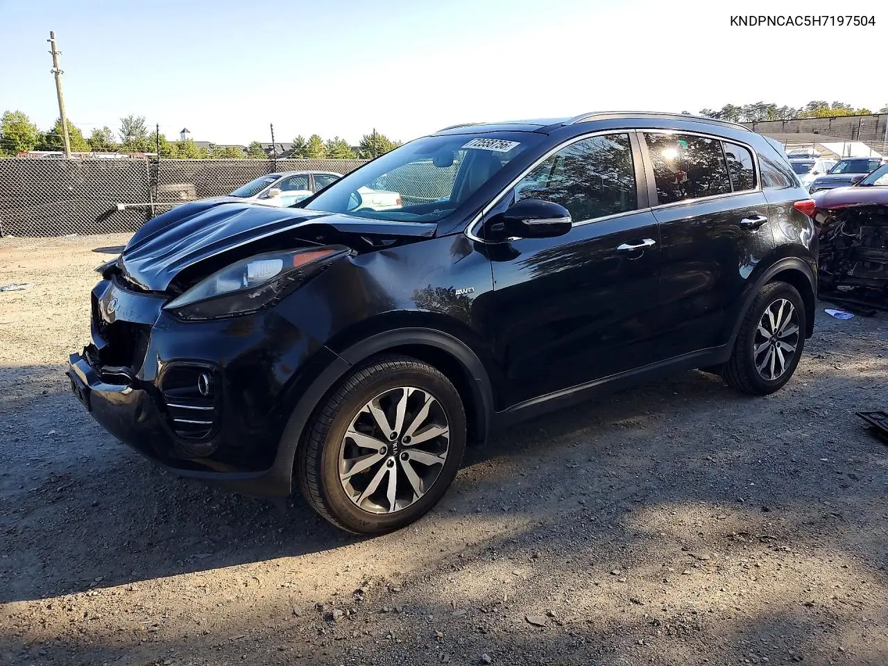 KIA SPORTAGE 2017, VIN KNDPNCAC5H7197504