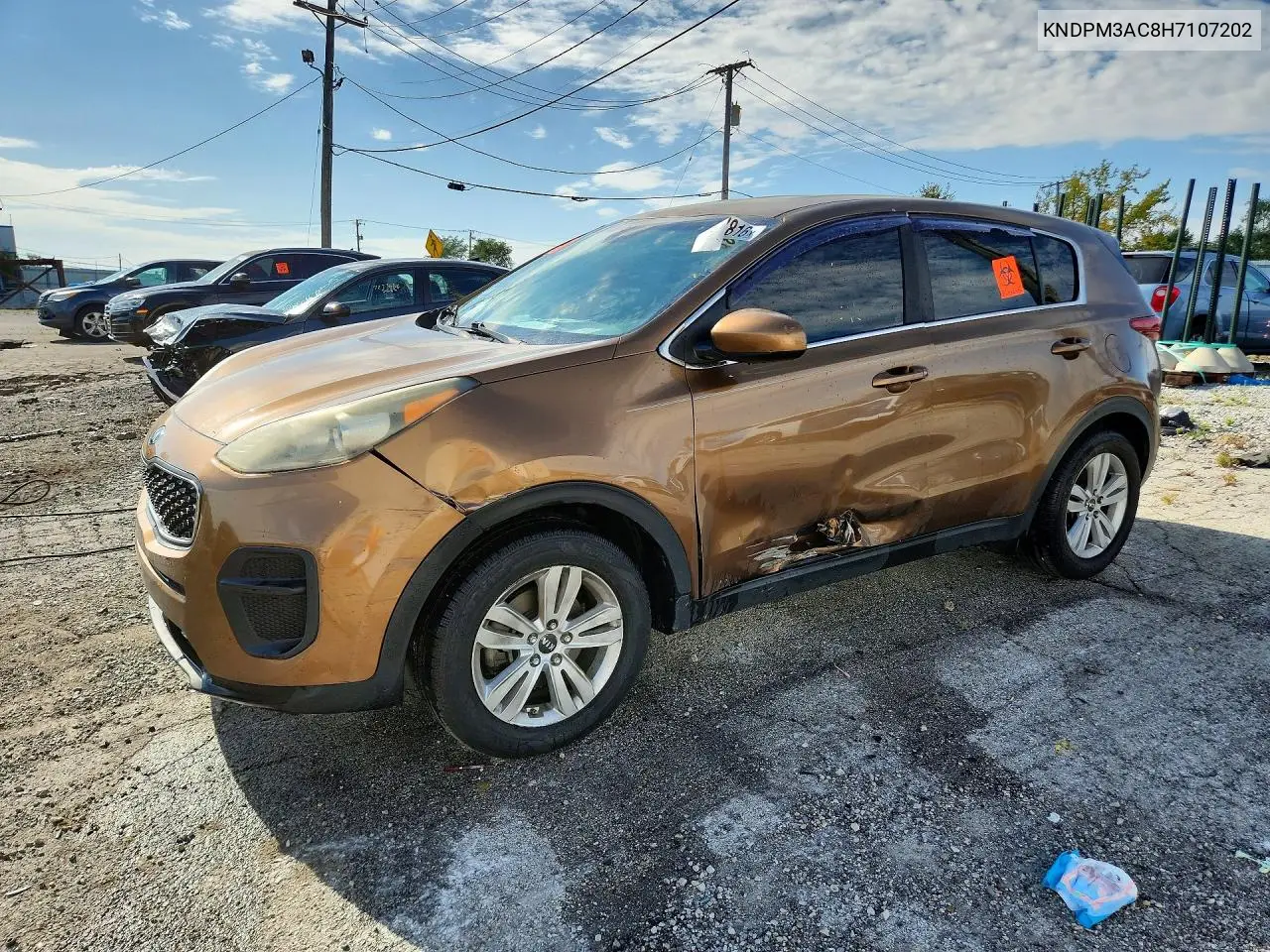 KIA SPORTAGE 2017, VIN KNDPM3AC8H7107202