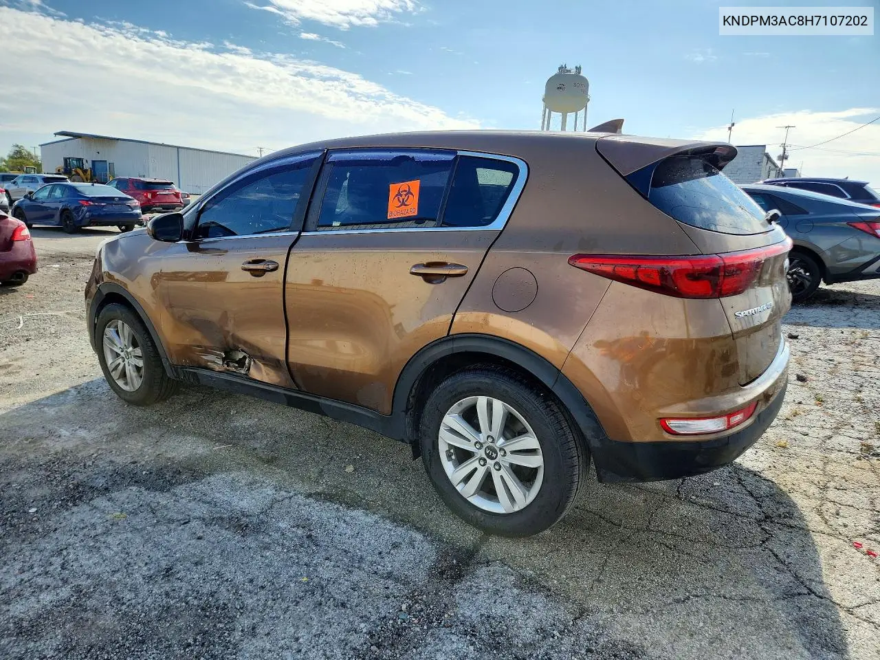 2017 KIA SPORTAGE VIN KNDPM3AC8H7107202 — фото 2