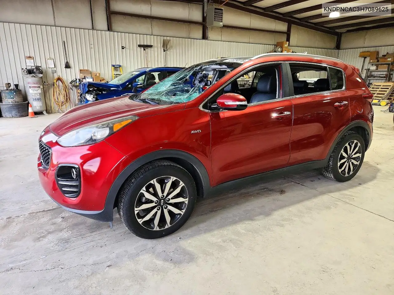 KIA SPORTAGE 2017, VIN KNDPNCAC3H7089625