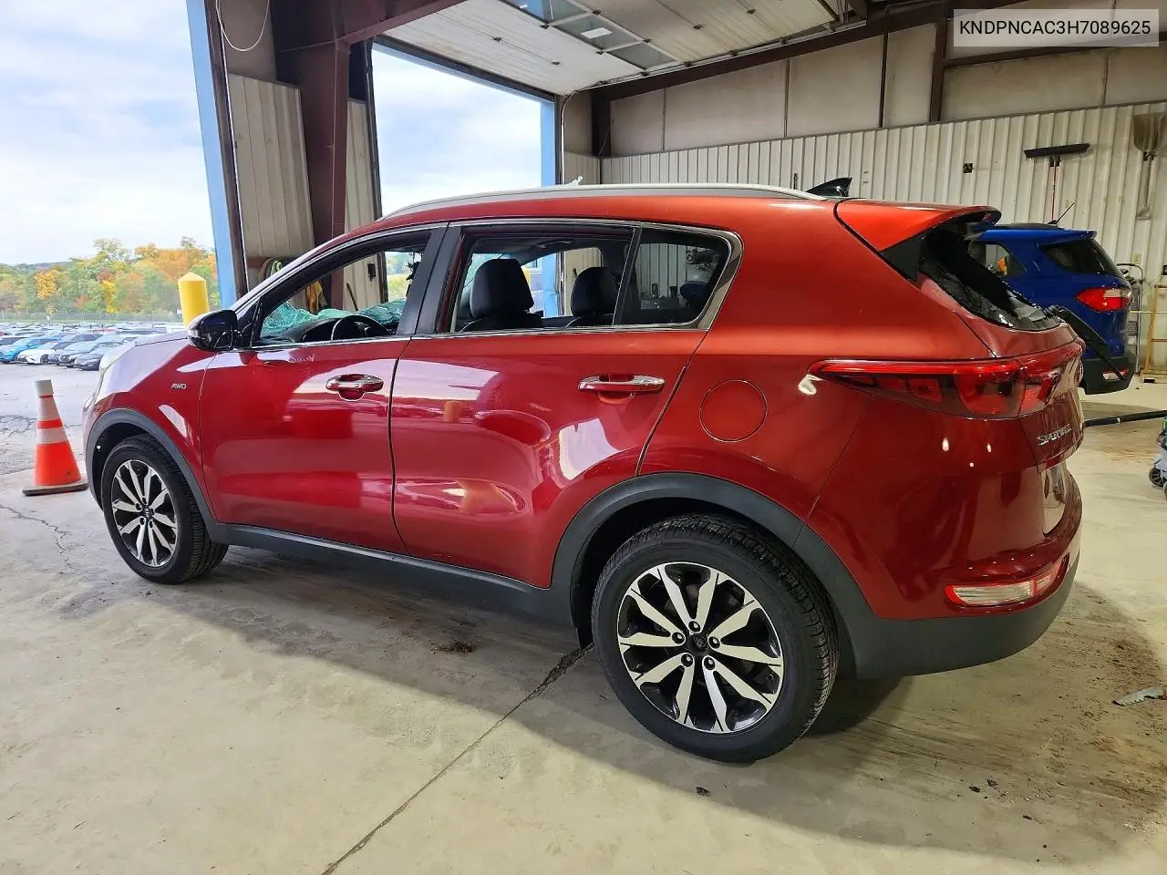 2017 KIA SPORTAGE VIN KNDPNCAC3H7089625 — фото 2