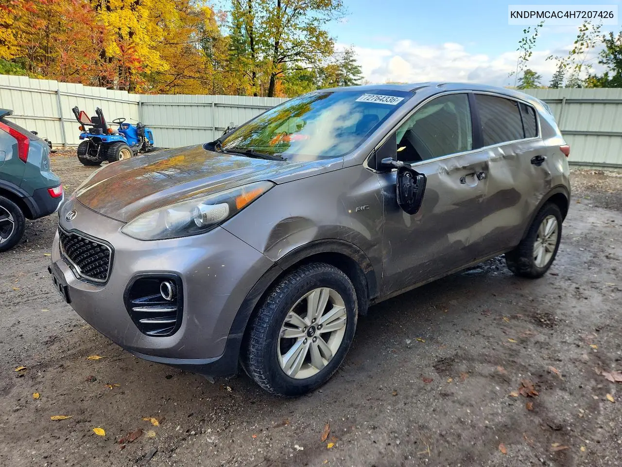 KIA SPORTAGE 2017, VIN KNDPMCAC4H7207426